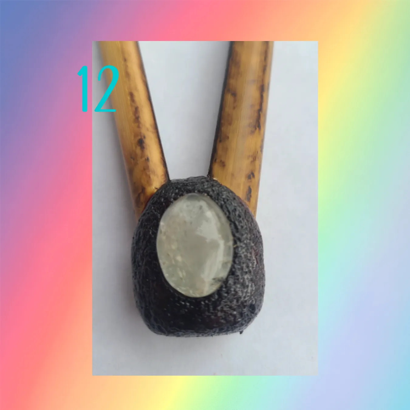 Bamboo Brazilian Kuripe with Quartz Stones or Cirtrine & Clay