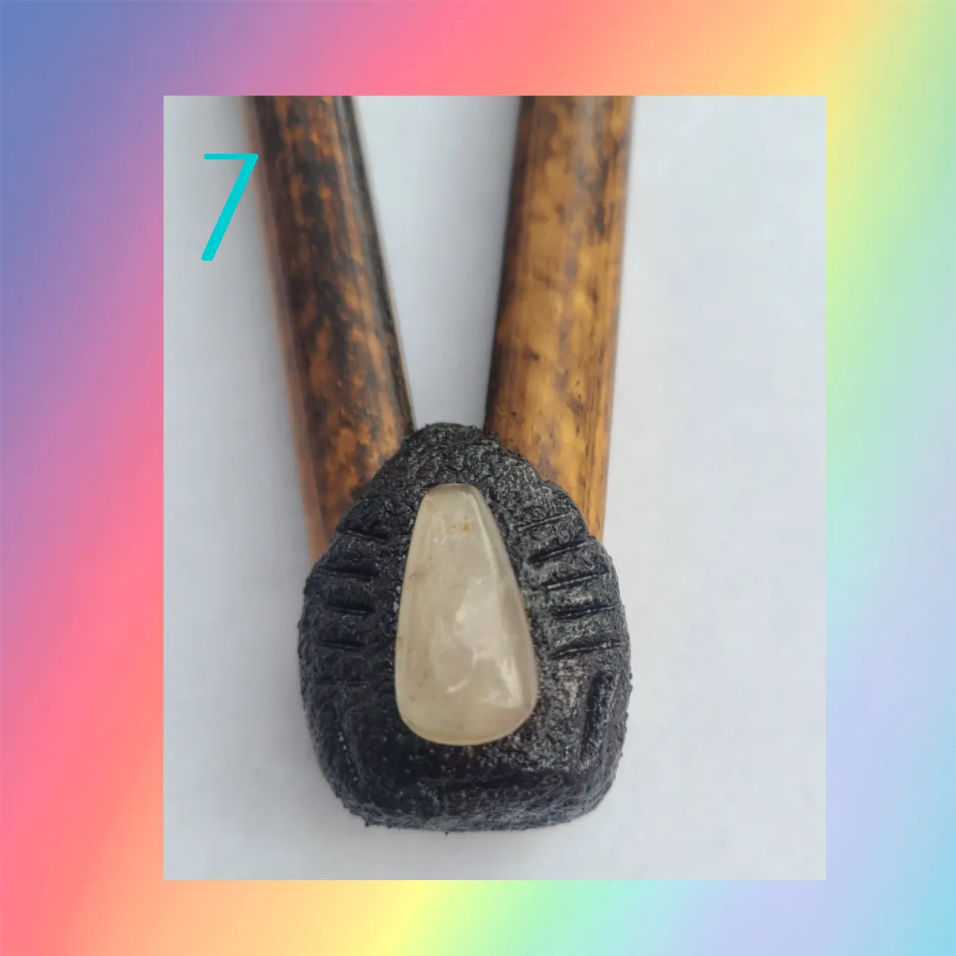 Bamboo Brazilian Kuripe with Quartz Stones or Cirtrine & Clay