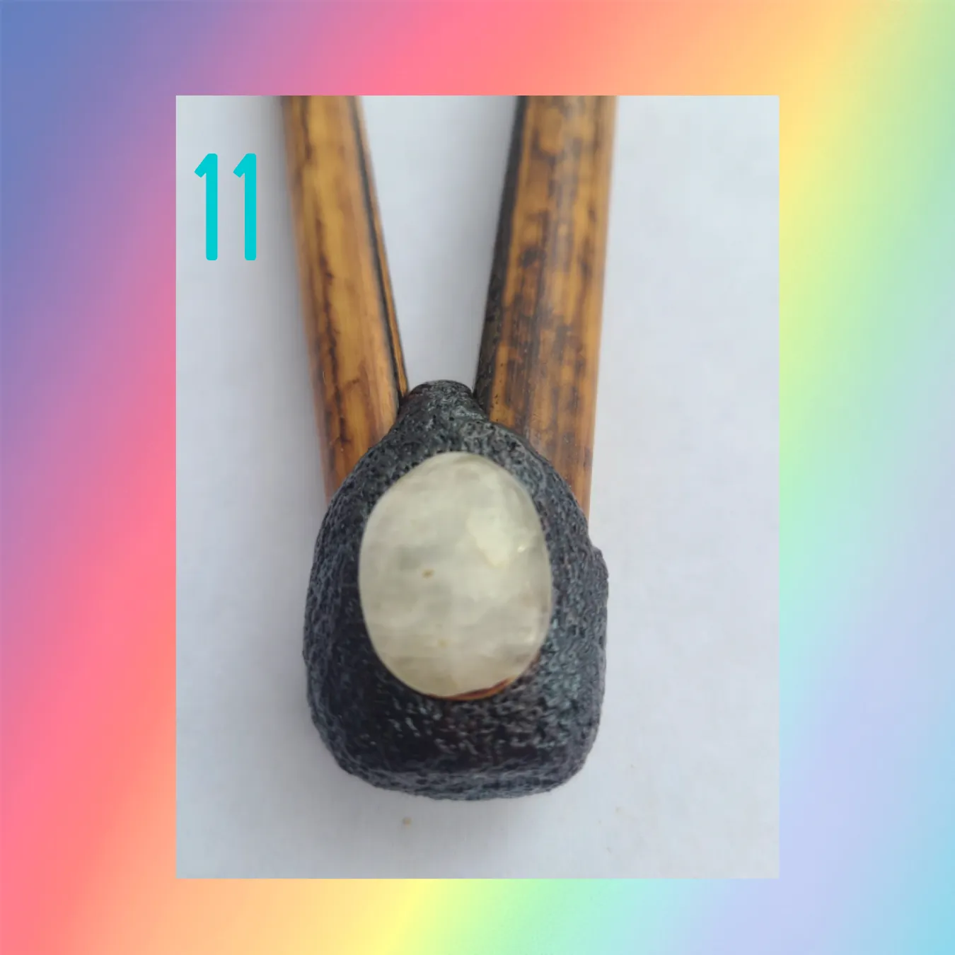 Bamboo Brazilian Kuripe with Quartz Stones or Cirtrine & Clay