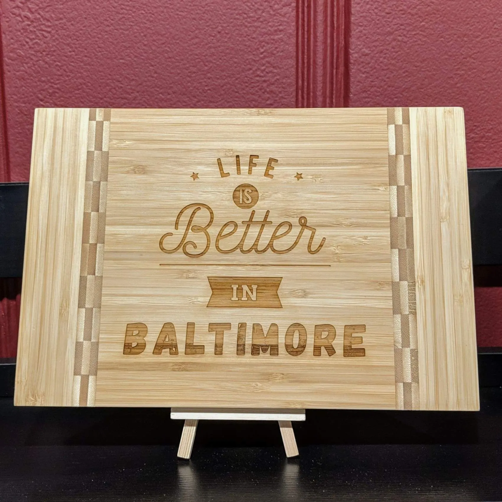 Bamboo Cutting Board with Inlay