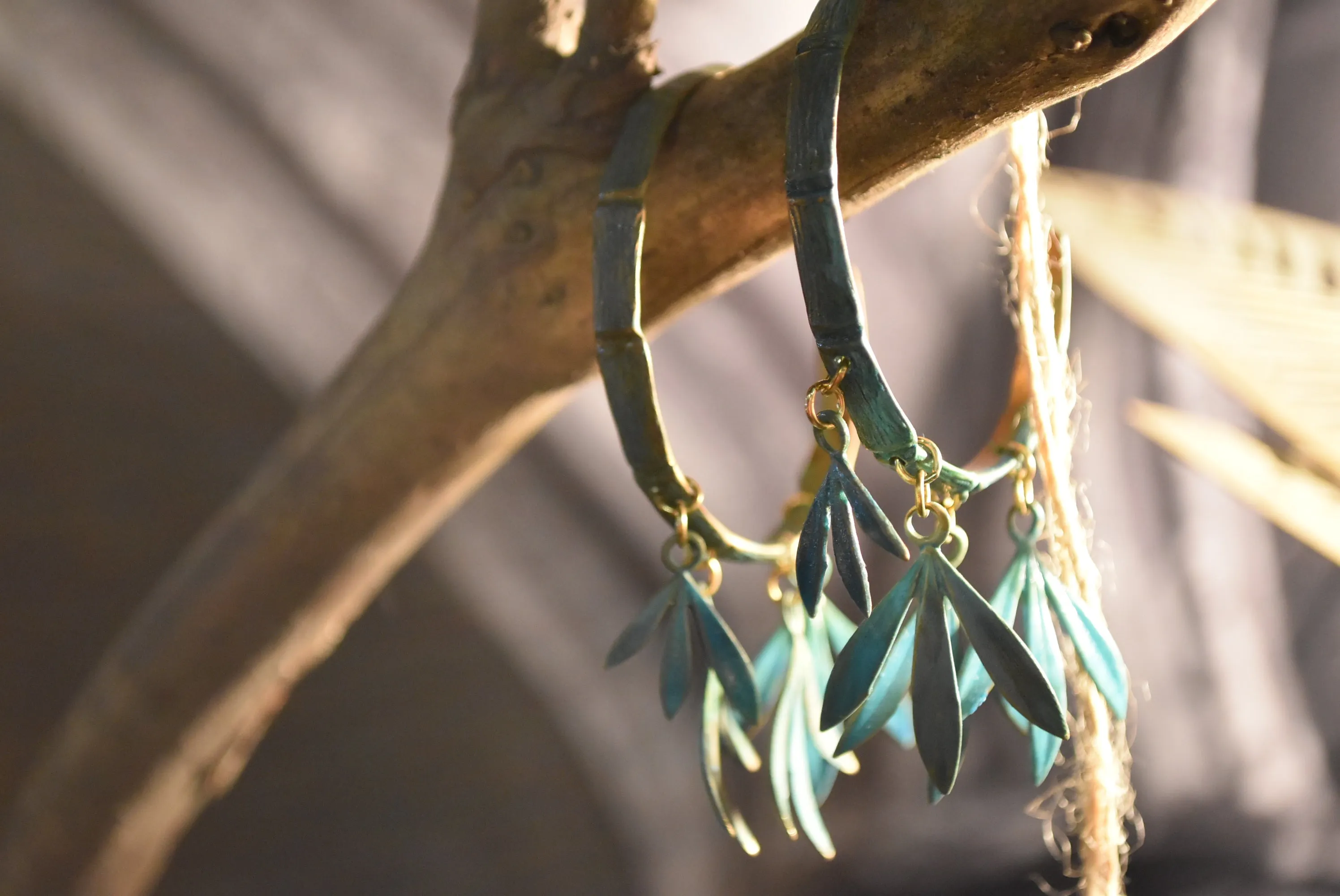 Bamboo Hoop Earrings