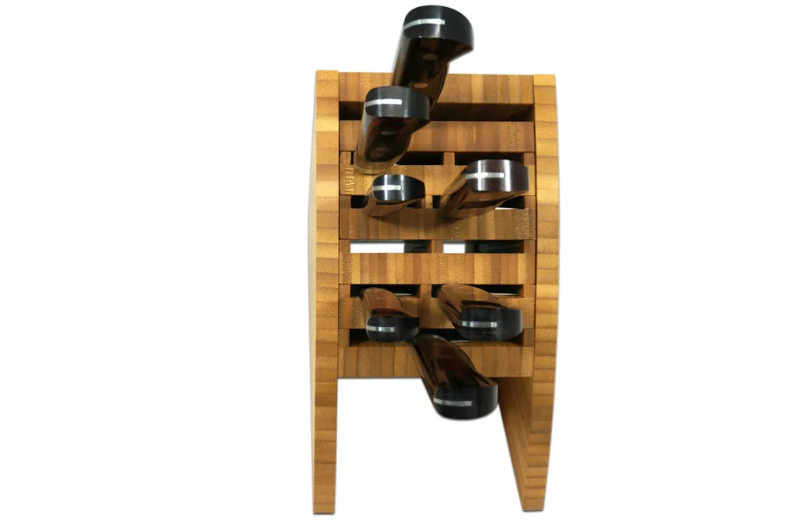 Bamboo Knife Stand Knife Block 10 slots (Teori)