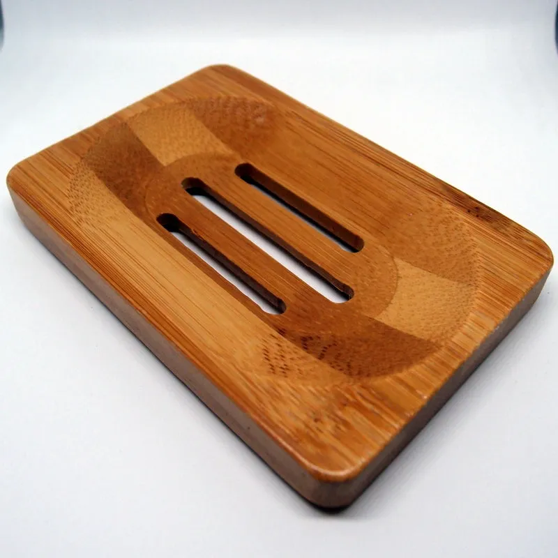 Bamboo soap dish - rectangle - keep your handmade natural soap for longer