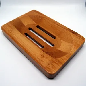 Bamboo soap dish - rectangle - keep your handmade natural soap for longer