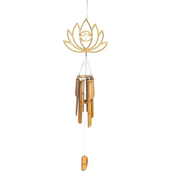 Bamboo Windchime Lotus and Beaded Tree