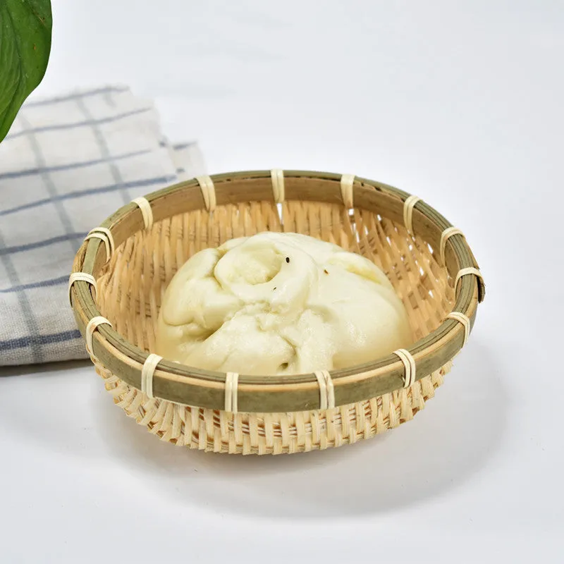 Bamboo Woven Basket And Dustpan Fruit Basket Plate