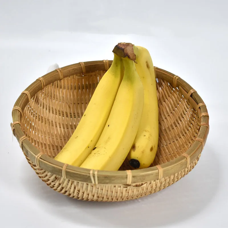 Bamboo Woven Basket And Dustpan Fruit Basket Plate