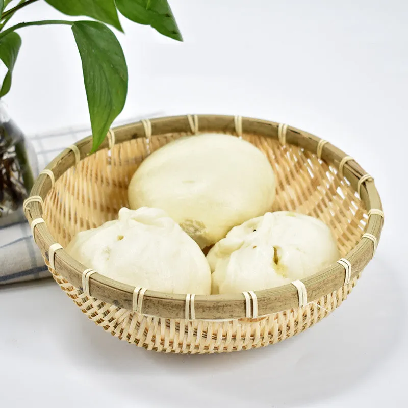 Bamboo Woven Basket And Dustpan Fruit Basket Plate