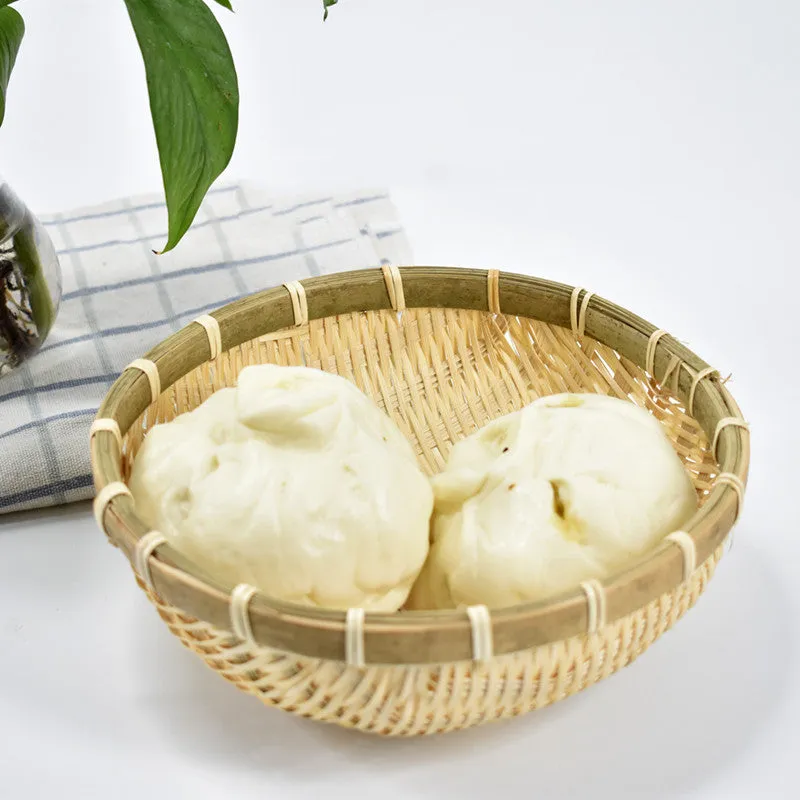 Bamboo Woven Basket And Dustpan Fruit Basket Plate
