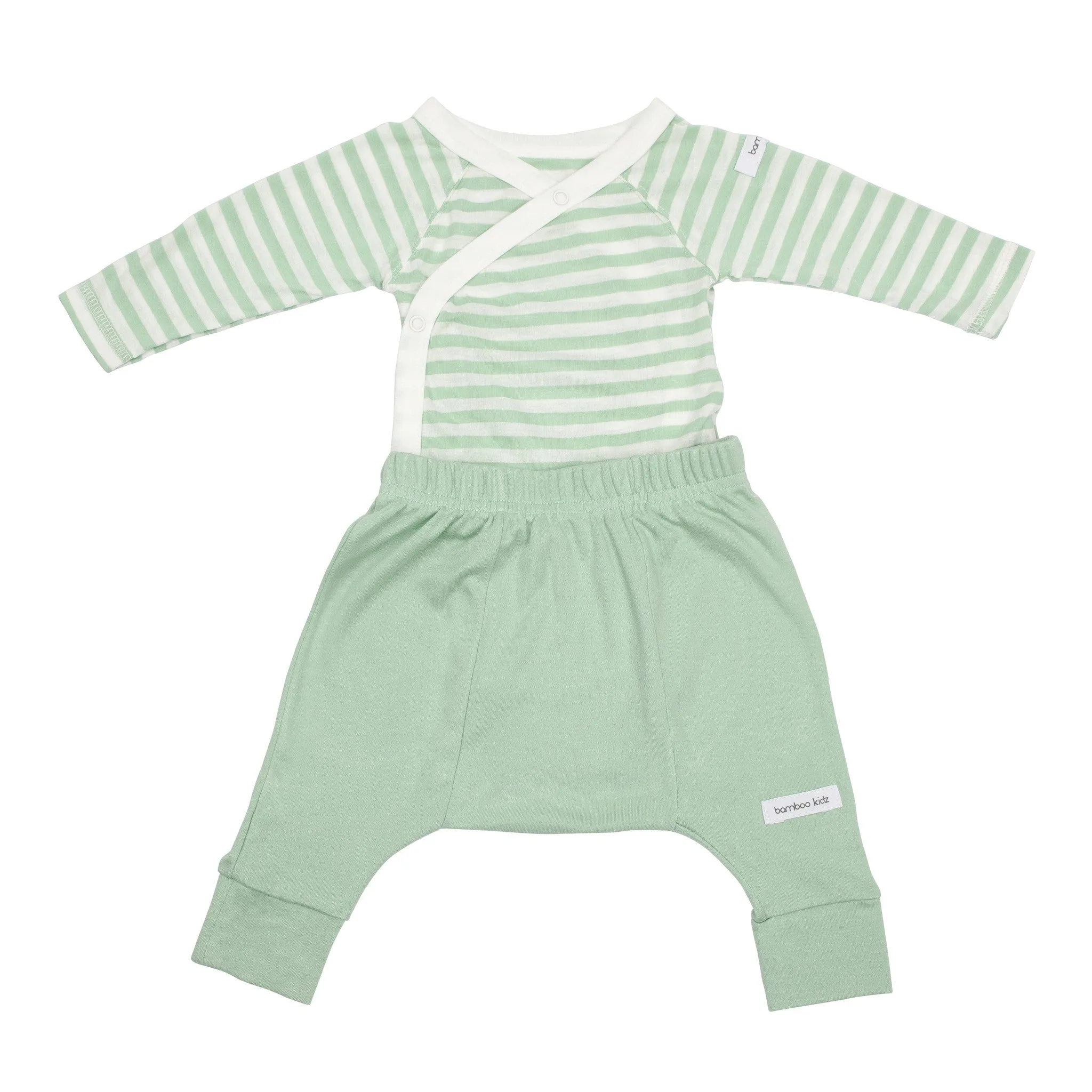 Bamboo Wrap Around Body - Mint Green Stripe