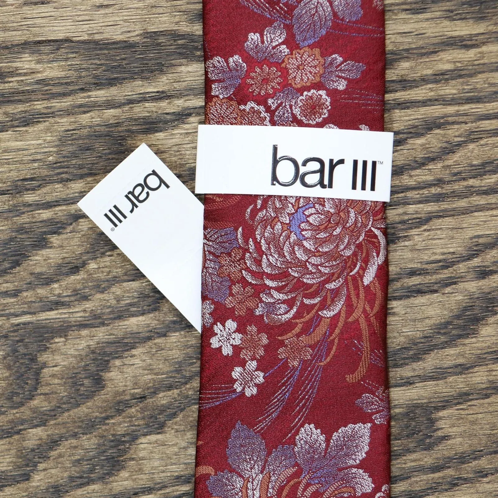 Bar III Men's Chrysanthemum Floral Skinny Tie 13C1-3010