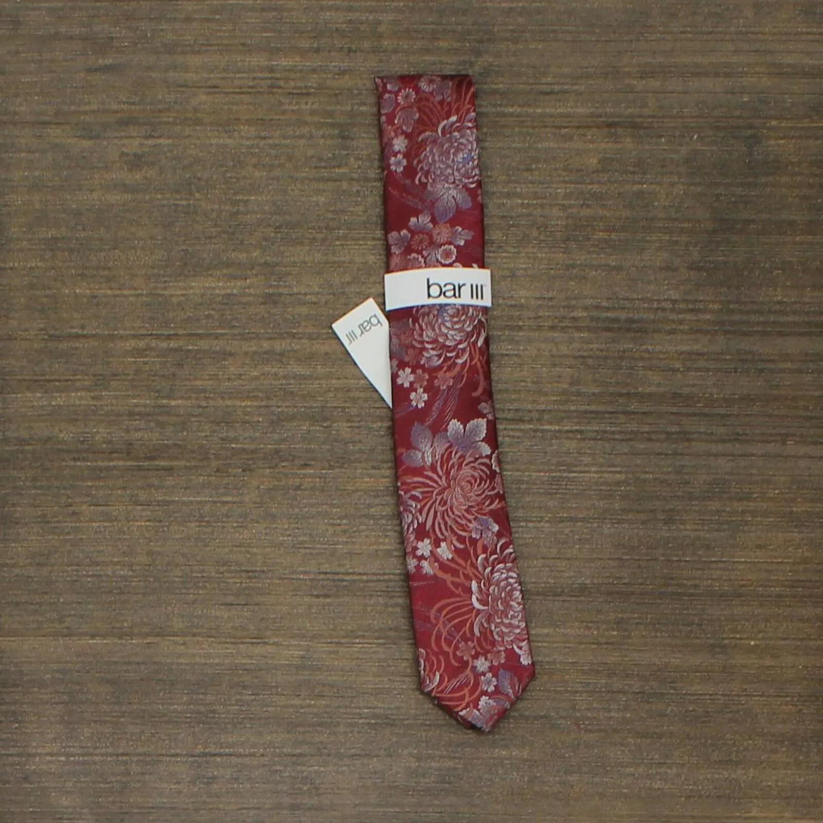 Bar III Men's Chrysanthemum Floral Skinny Tie 13C1-3010