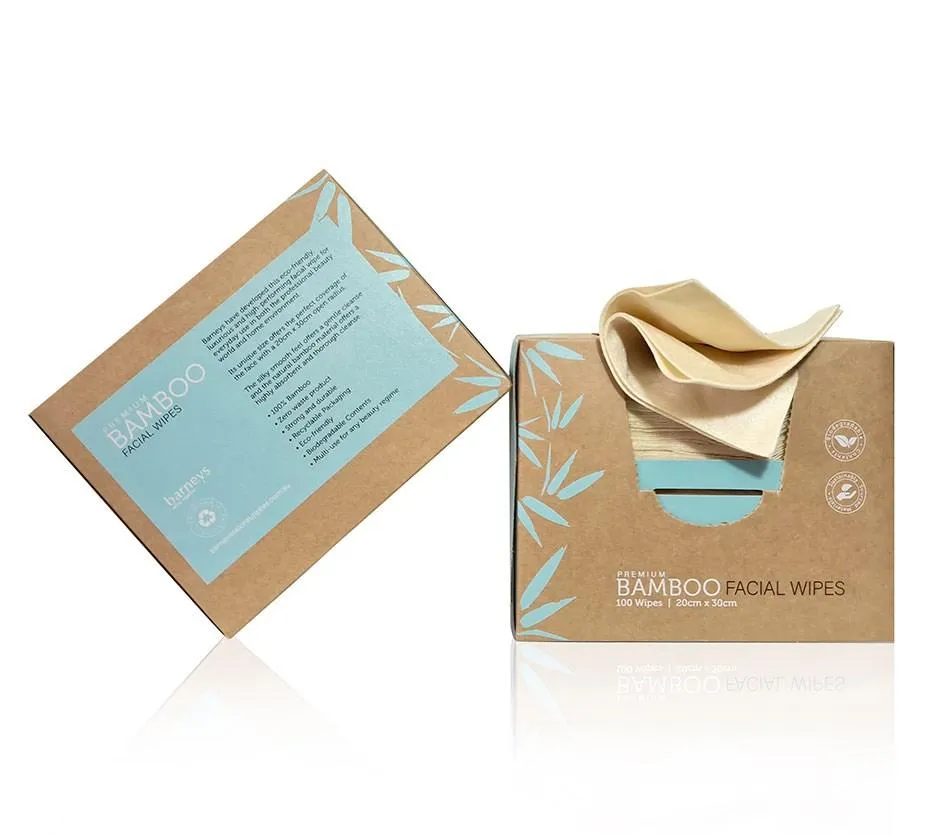 Barneys Facial Wipe 100% Bamboo - Box of 100