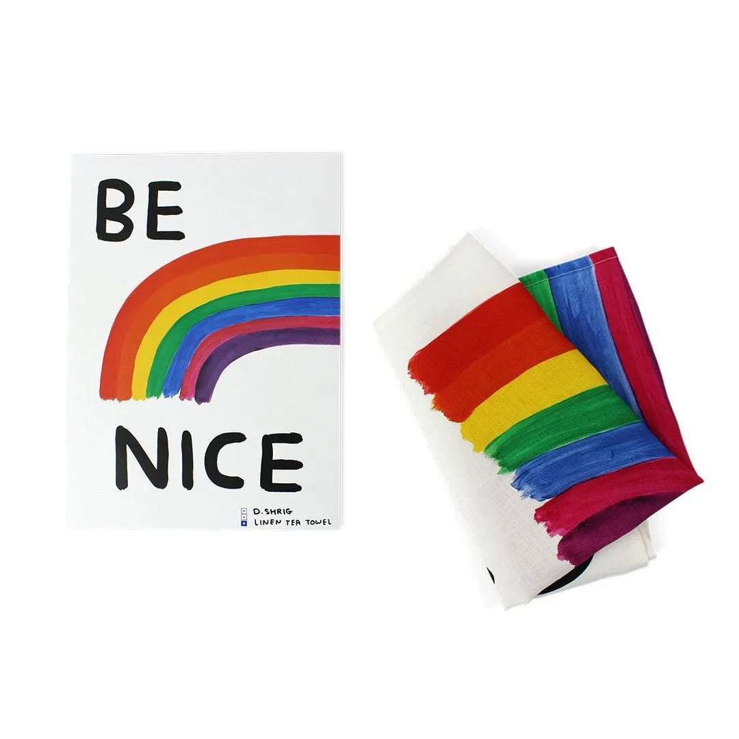 Be Nice Kitchen Towel by David Shrigley