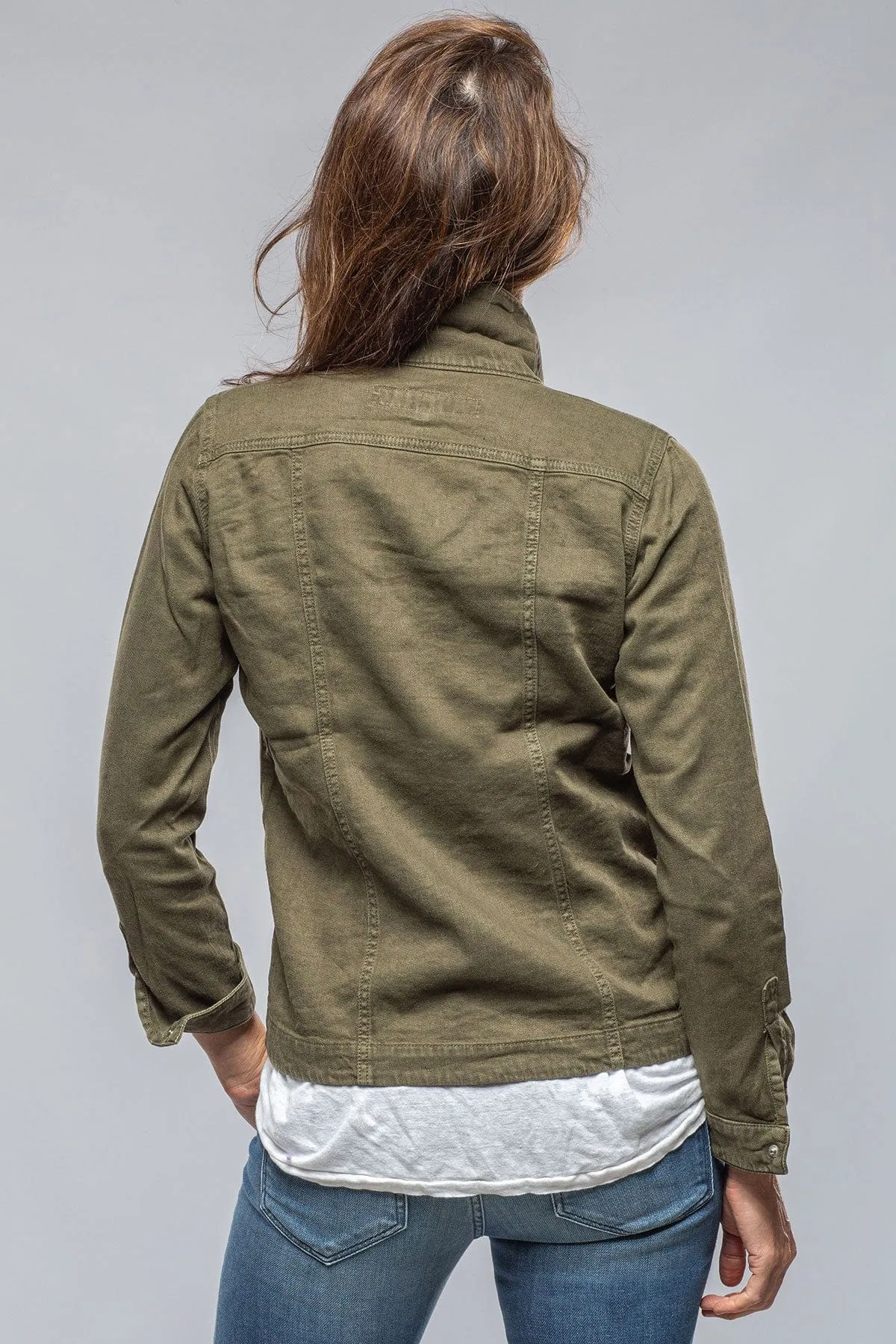 Beale Cotton Linen Jacket In Army