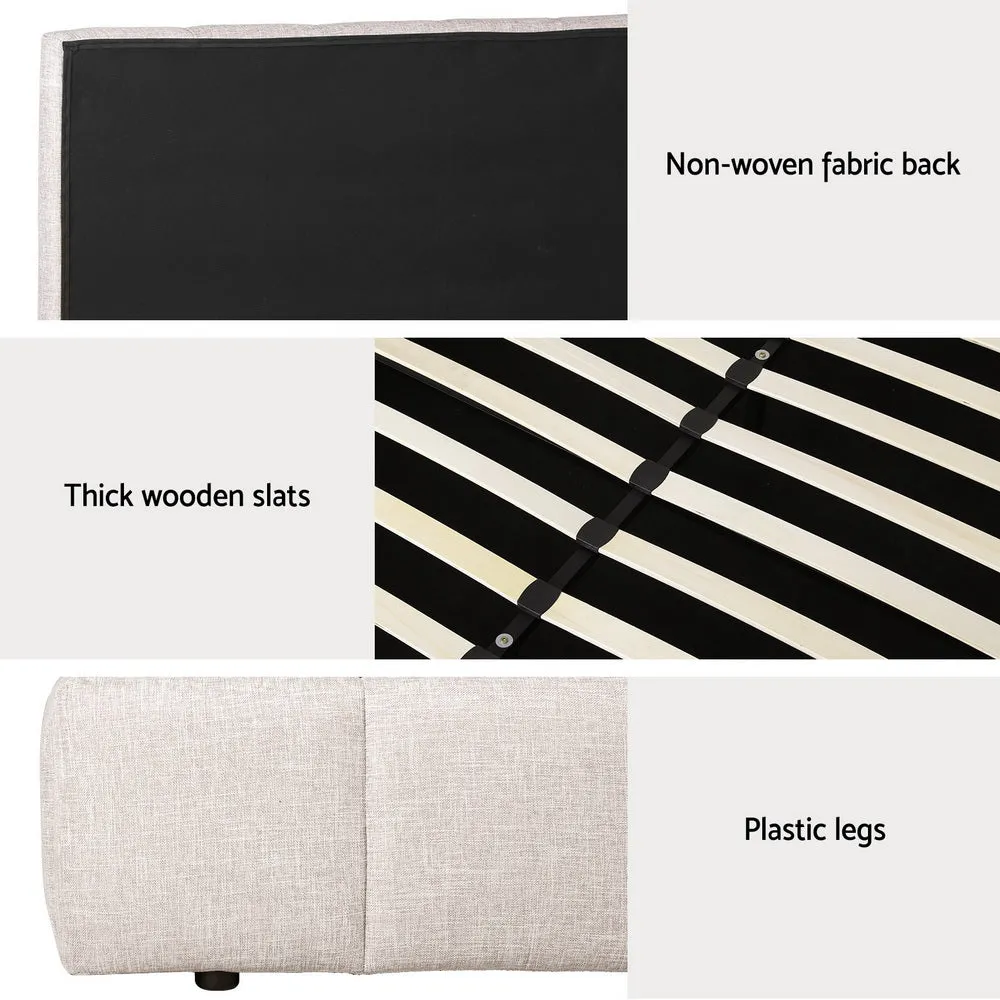 Bed Frame Beige TETTE
