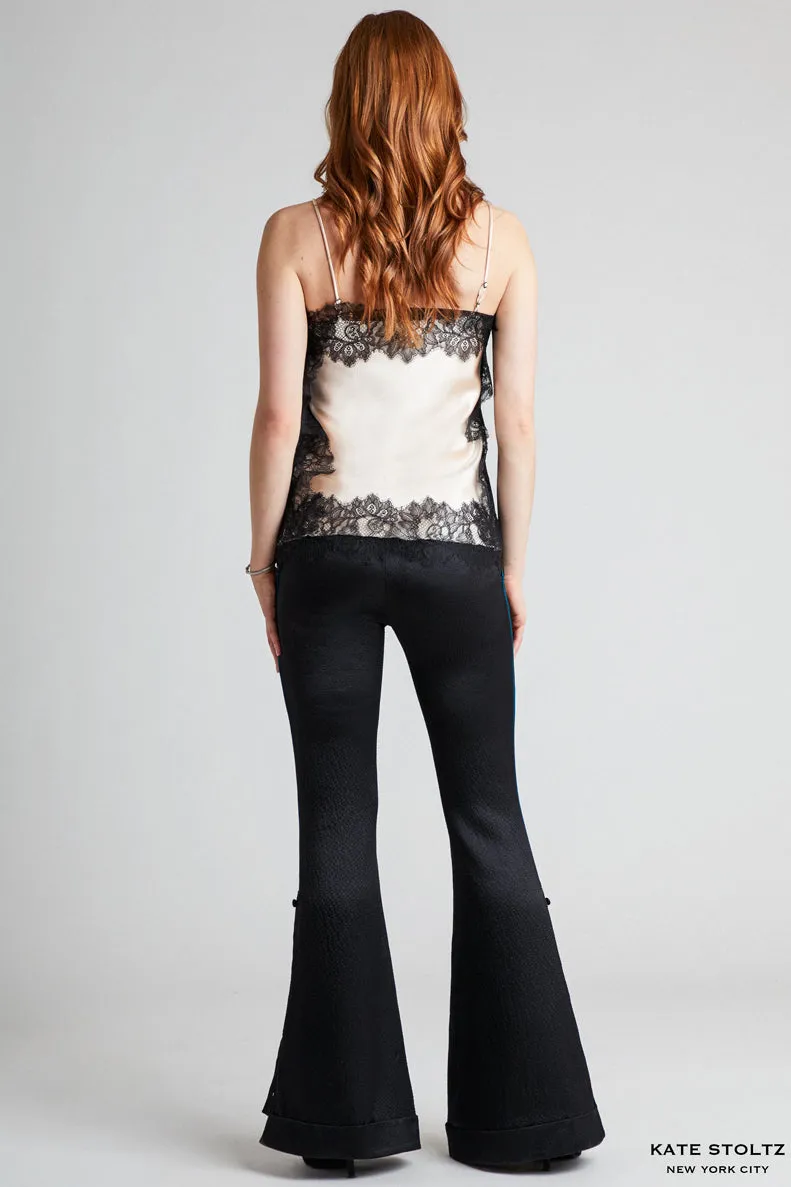 Bell Bottom Hammered Silk Pant