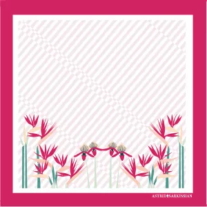 Biainili Flowers Silk Bandana