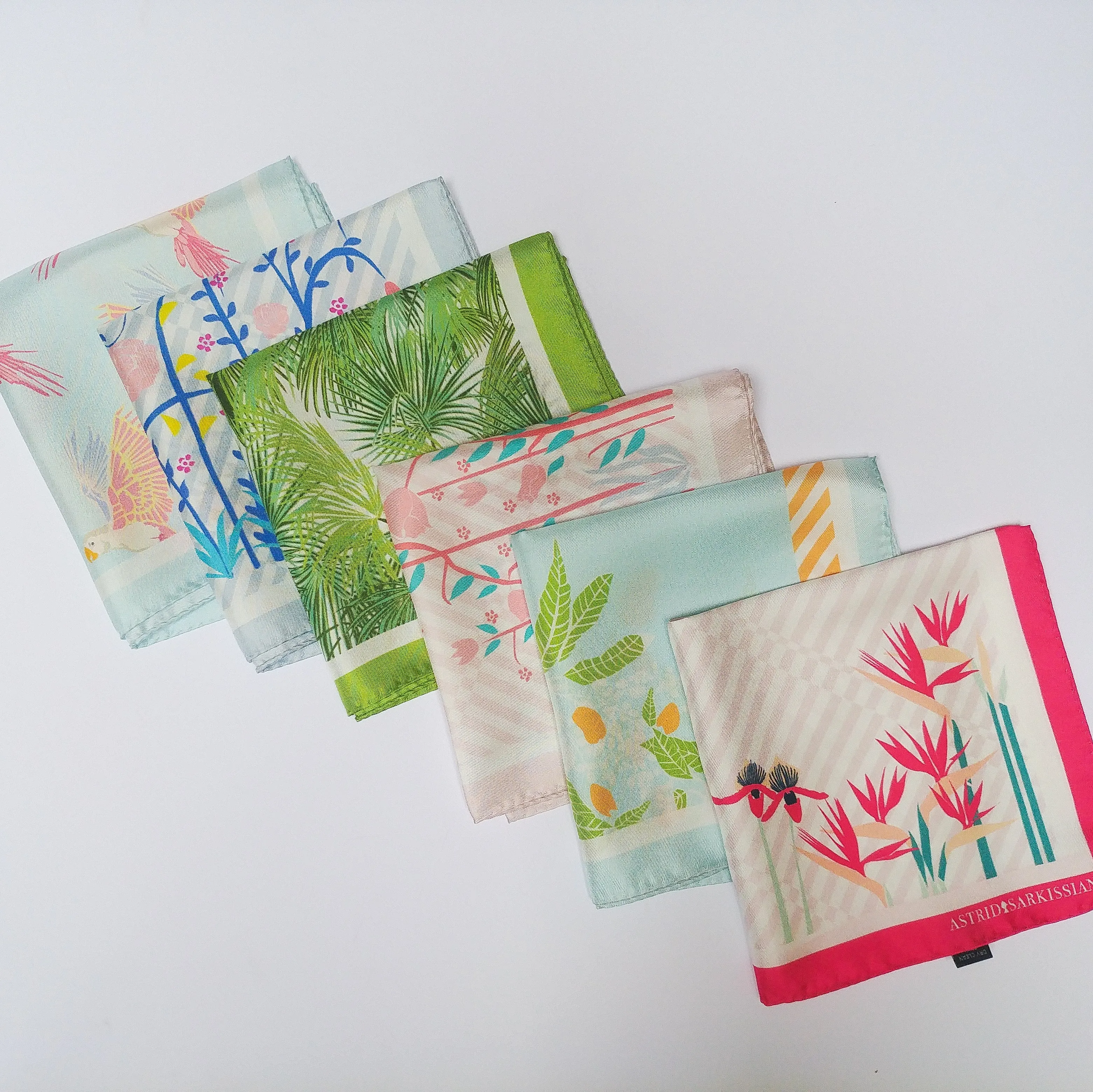 Biainili Flowers Silk Bandana