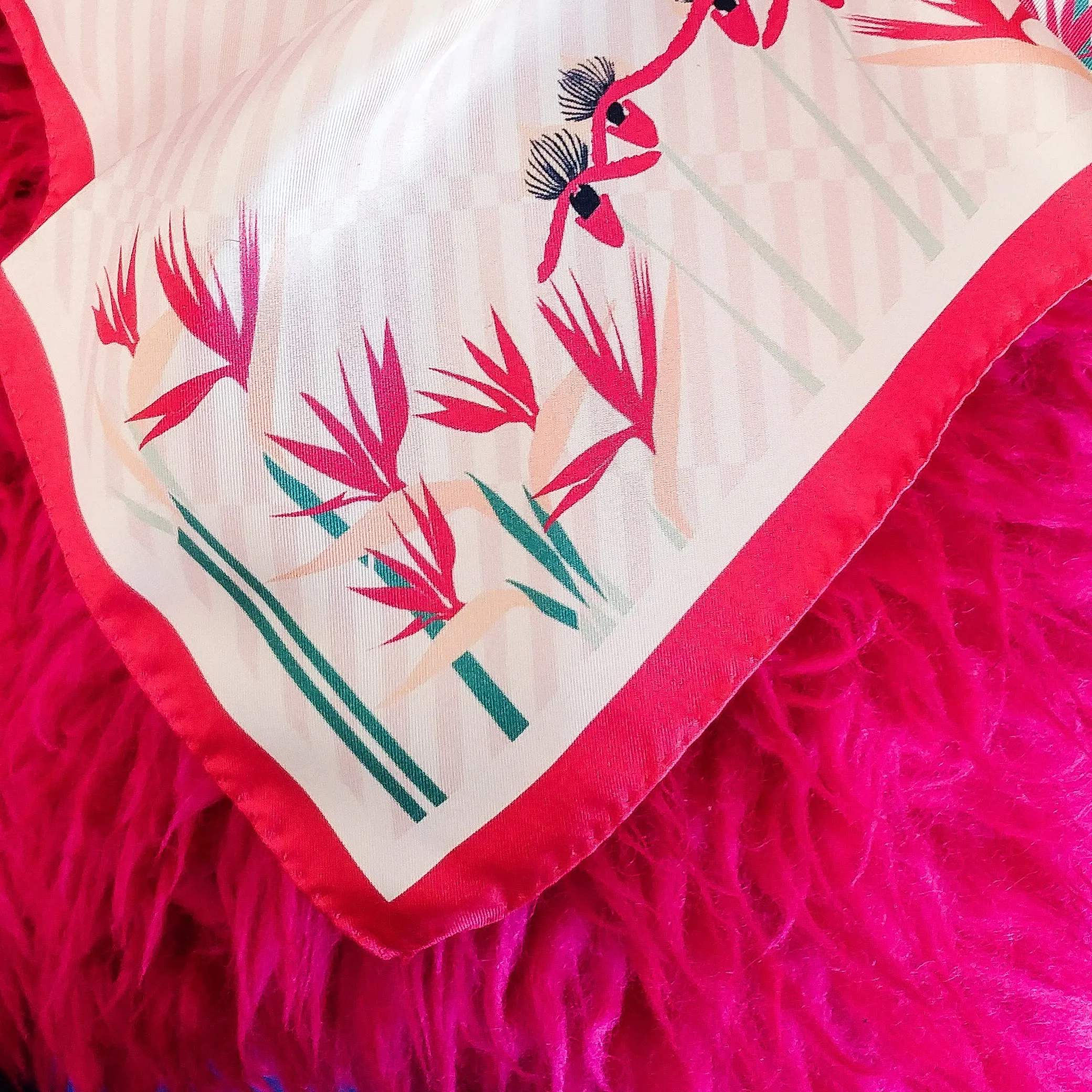 Biainili Flowers Silk Bandana