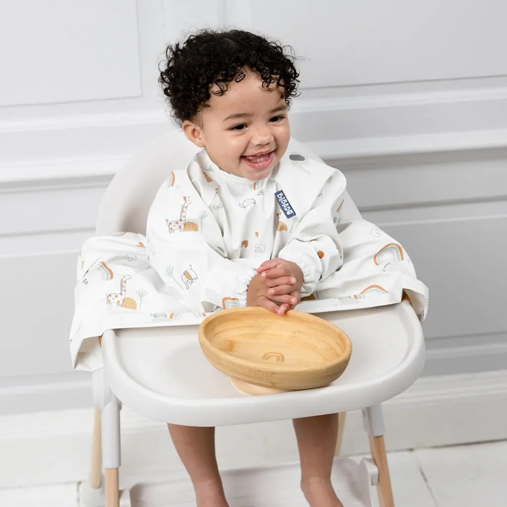 BIBADO Bamboo Suction Bowl - Serengeti Spaghetti - Fawn