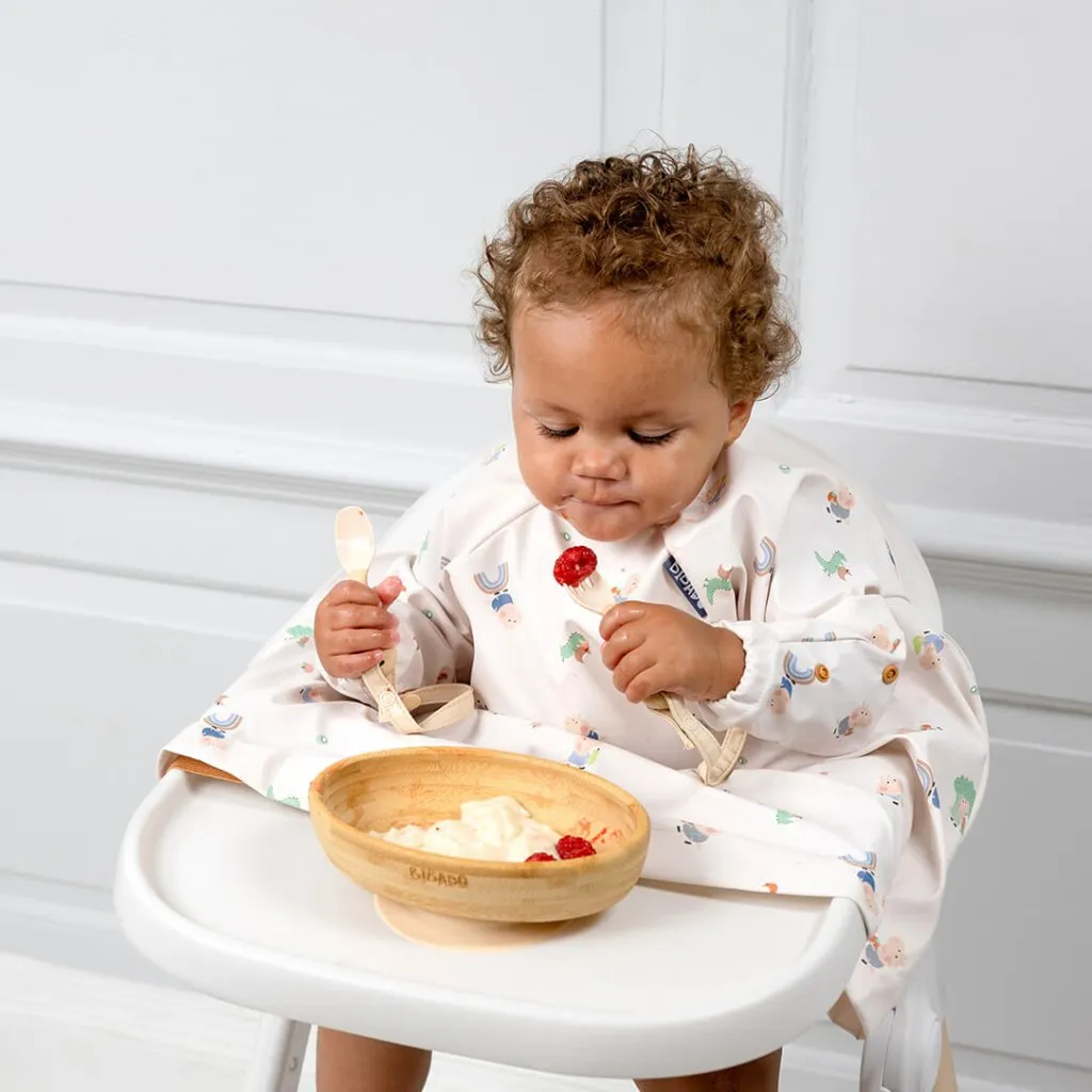 BIBADO Bamboo Suction Bowl - Serengeti Spaghetti - Fawn