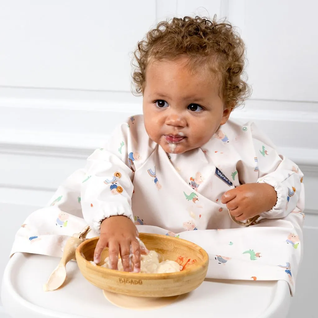 BIBADO Bamboo Suction Bowl - Serengeti Spaghetti - Fawn