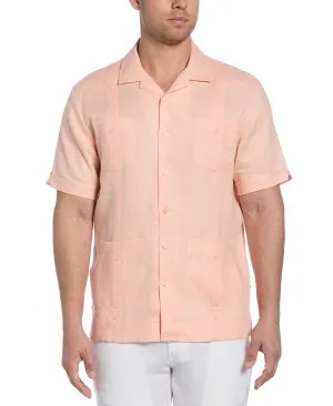 Big & Tall 100% Linen Classic Guayabera Shirt - Short Sleeve