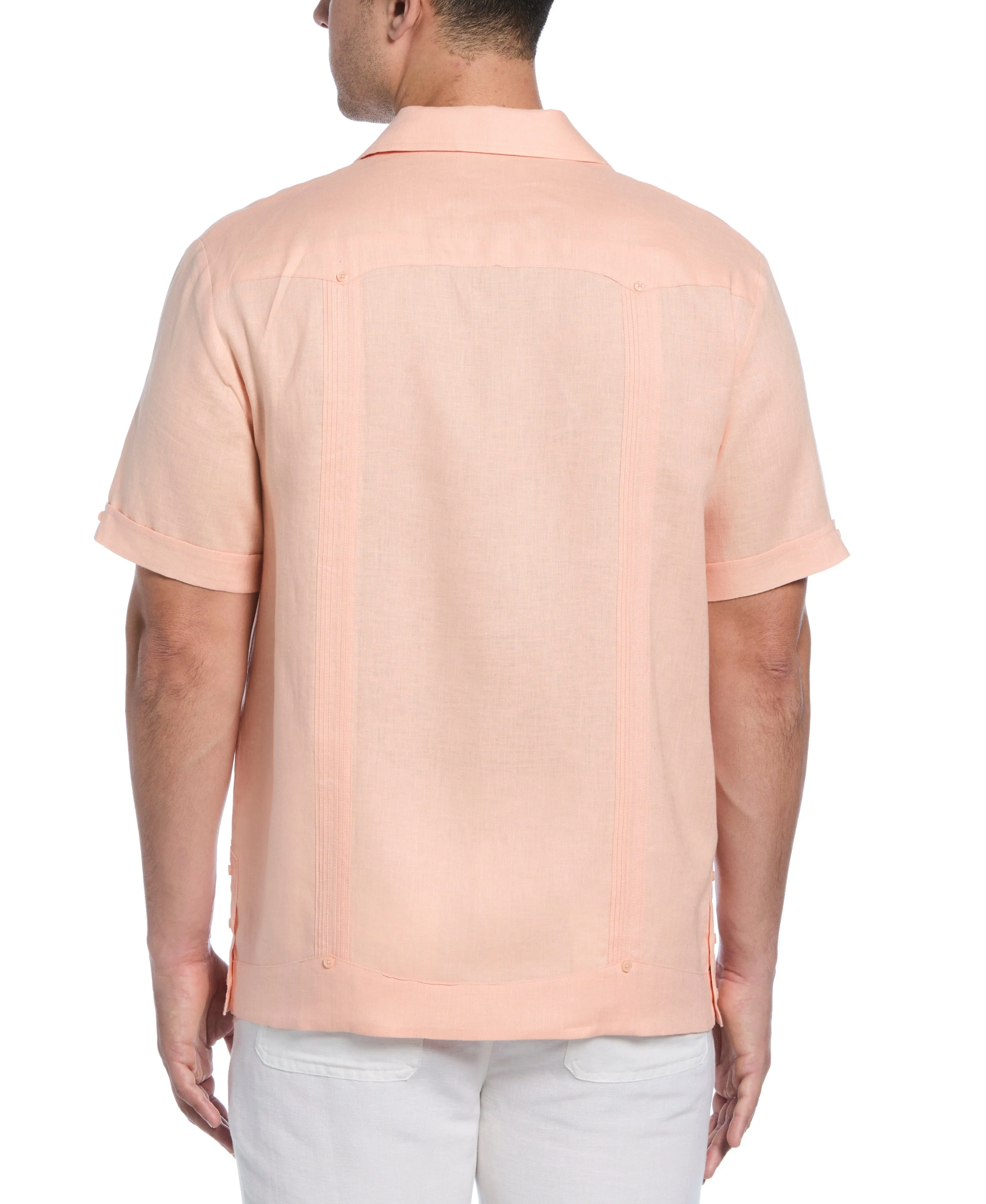 Big & Tall 100% Linen Classic Guayabera Shirt - Short Sleeve