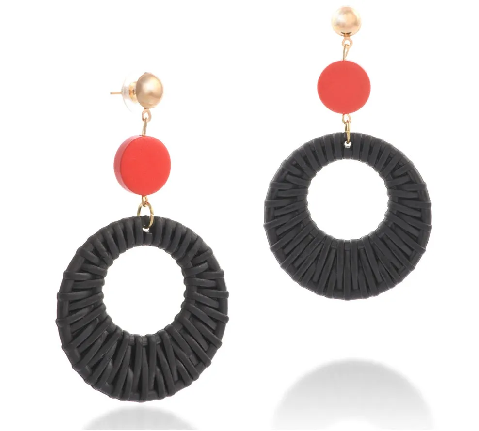 Bijoux Resin Woven Motif Earrings – Maestro Hennessy ®