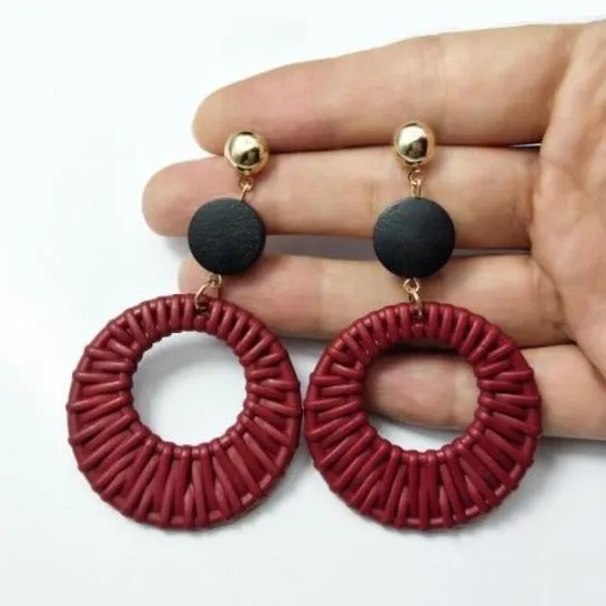 Bijoux Resin Woven Motif Earrings – Maestro Hennessy ®