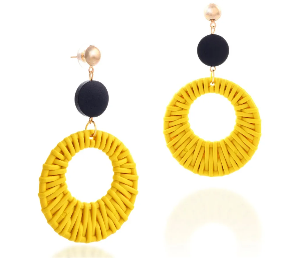 Bijoux Resin Woven Motif Earrings – Maestro Hennessy ®