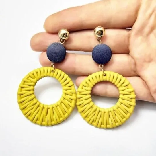 Bijoux Resin Woven Motif Earrings – Maestro Hennessy ®