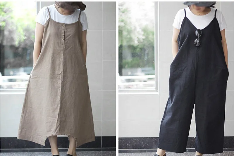 Bio-washing Cotton Linen Fabric, Solid Colors, 55 inches wide, Korean Fabric, Linen Blend Fabric - By the Yard 88435-1 / 340
