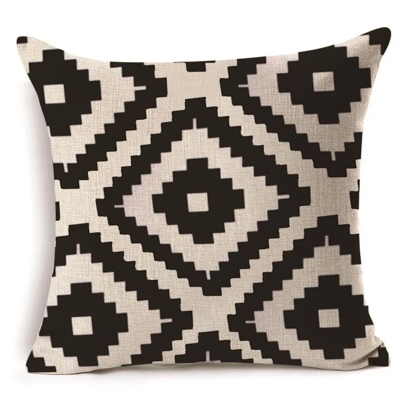 Black and White Geometric Shapes Cushion Covers - 6 Styles