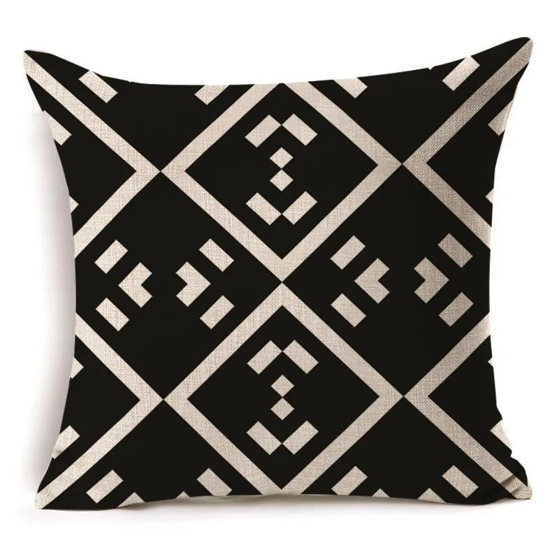 Black and White Geometric Shapes Cushion Covers - 6 Styles