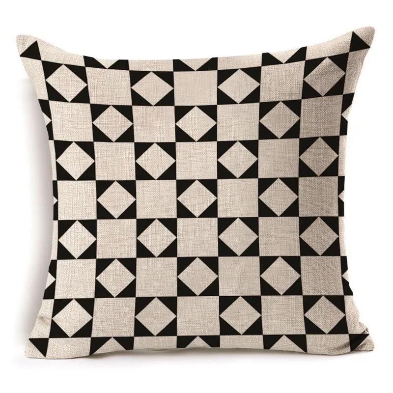 Black and White Geometric Shapes Cushion Covers - 6 Styles