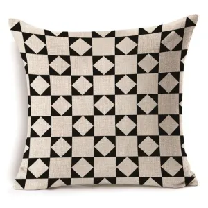 Black and White Geometric Shapes Cushion Covers - 6 Styles