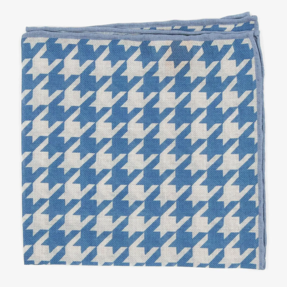 Blue Large Houndstooth Pocket Square