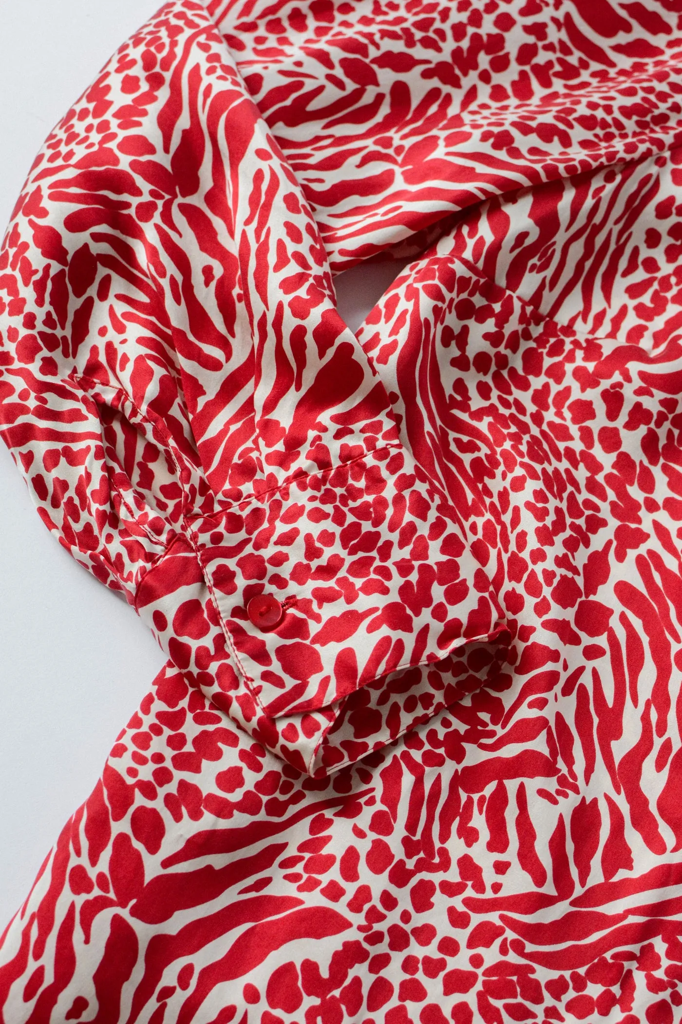 Bob Mackie Silk Animal Print Top