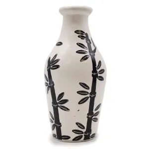 Boho Vase Bamboo Motif Shaped - Natural