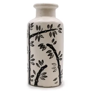 Boho Vase Bamboo Motif Straight - Natural