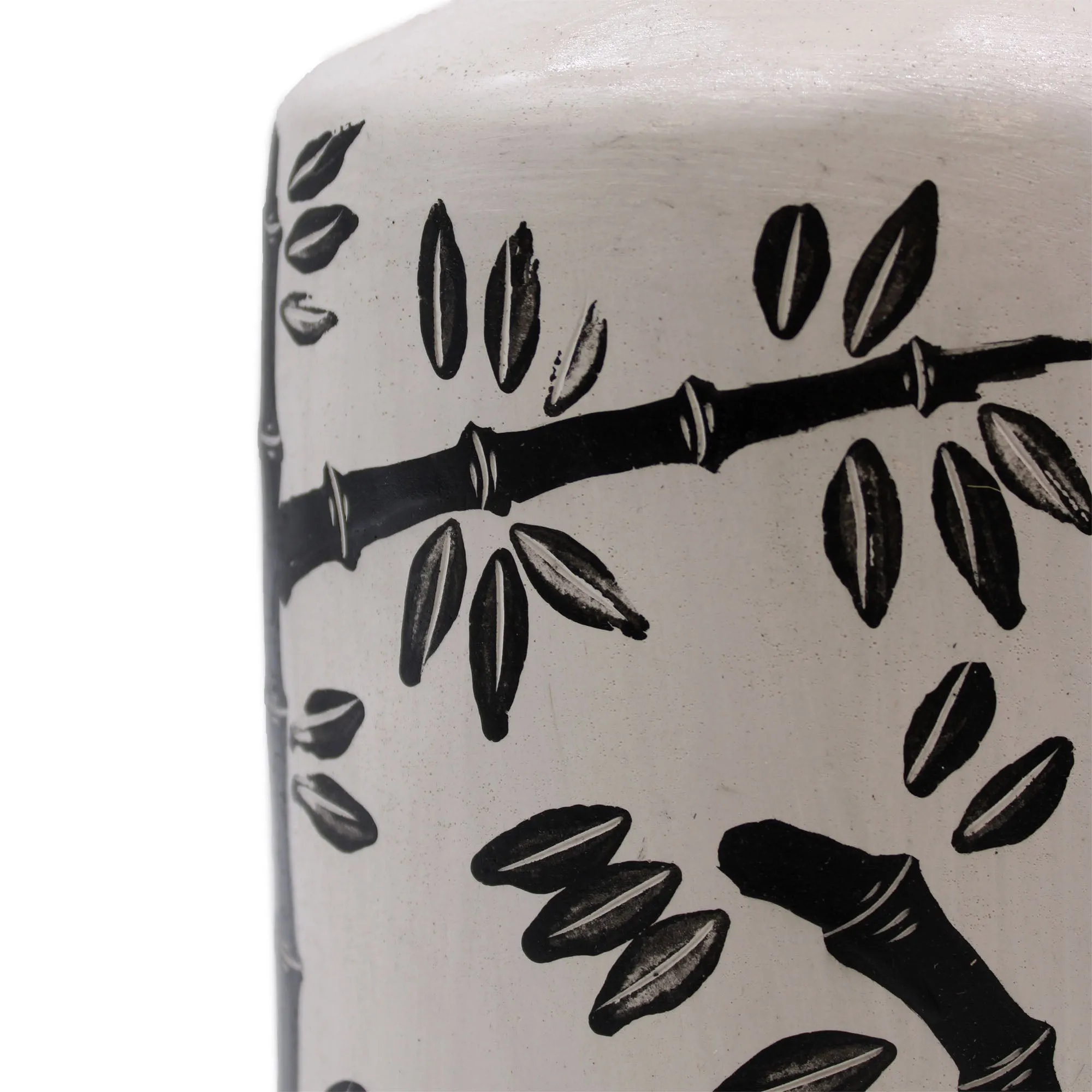 Boho Vase Bamboo Motif Straight - Natural