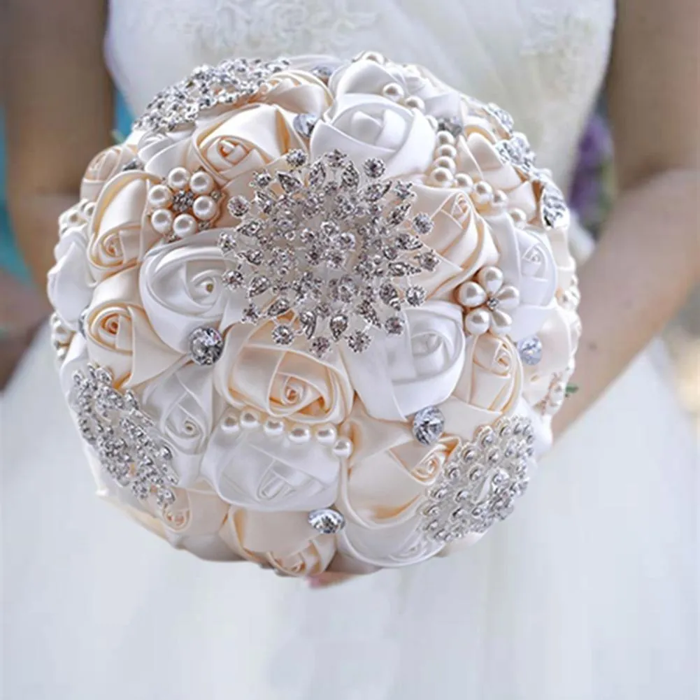 Brooch Bouquet Pearls and Roses