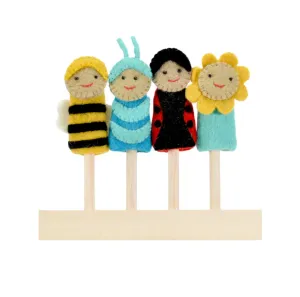 Bugs & Flower Felt Finger Puppets