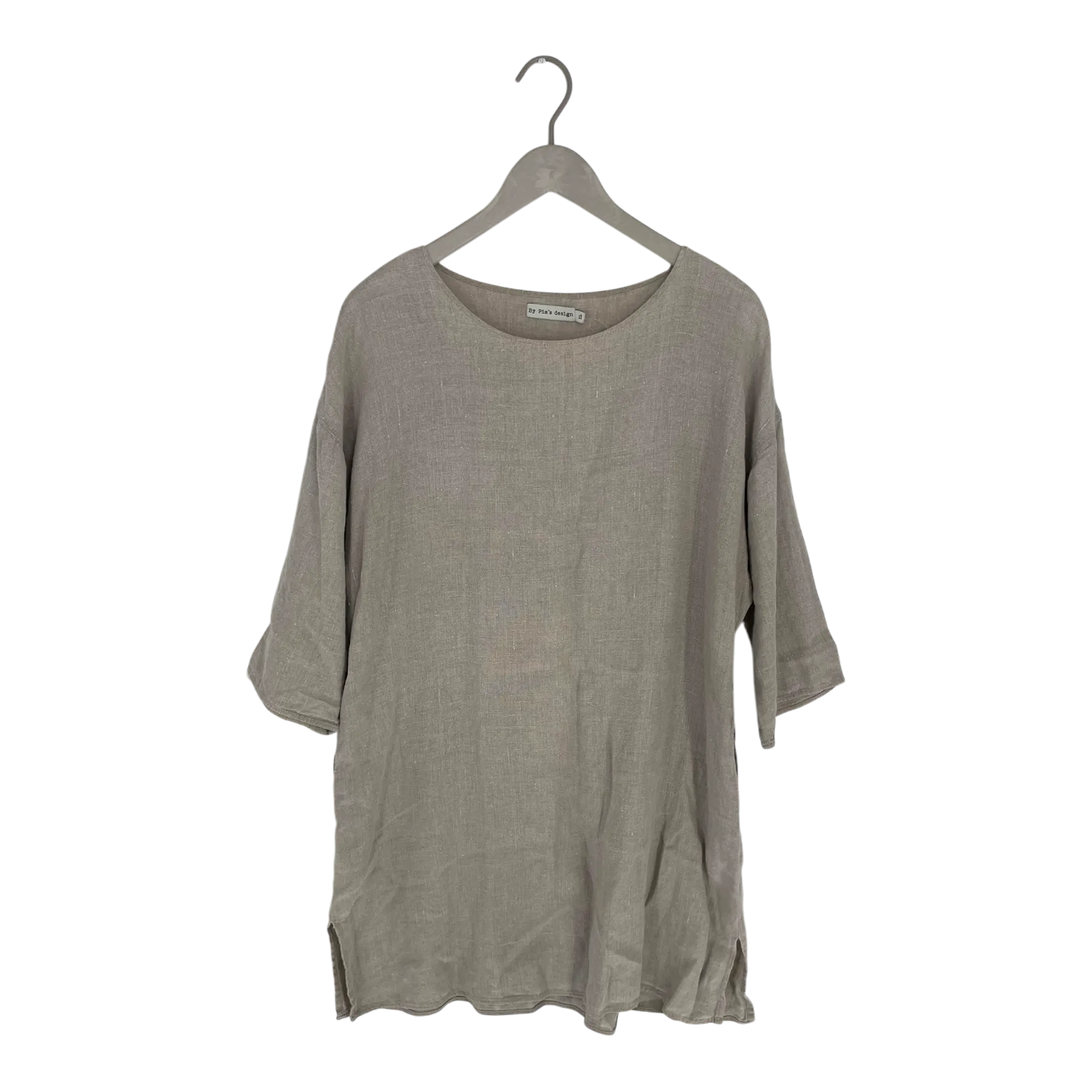 Bypias linen dress, beige | woman XL