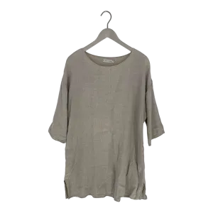 Bypias linen dress, beige | woman XL