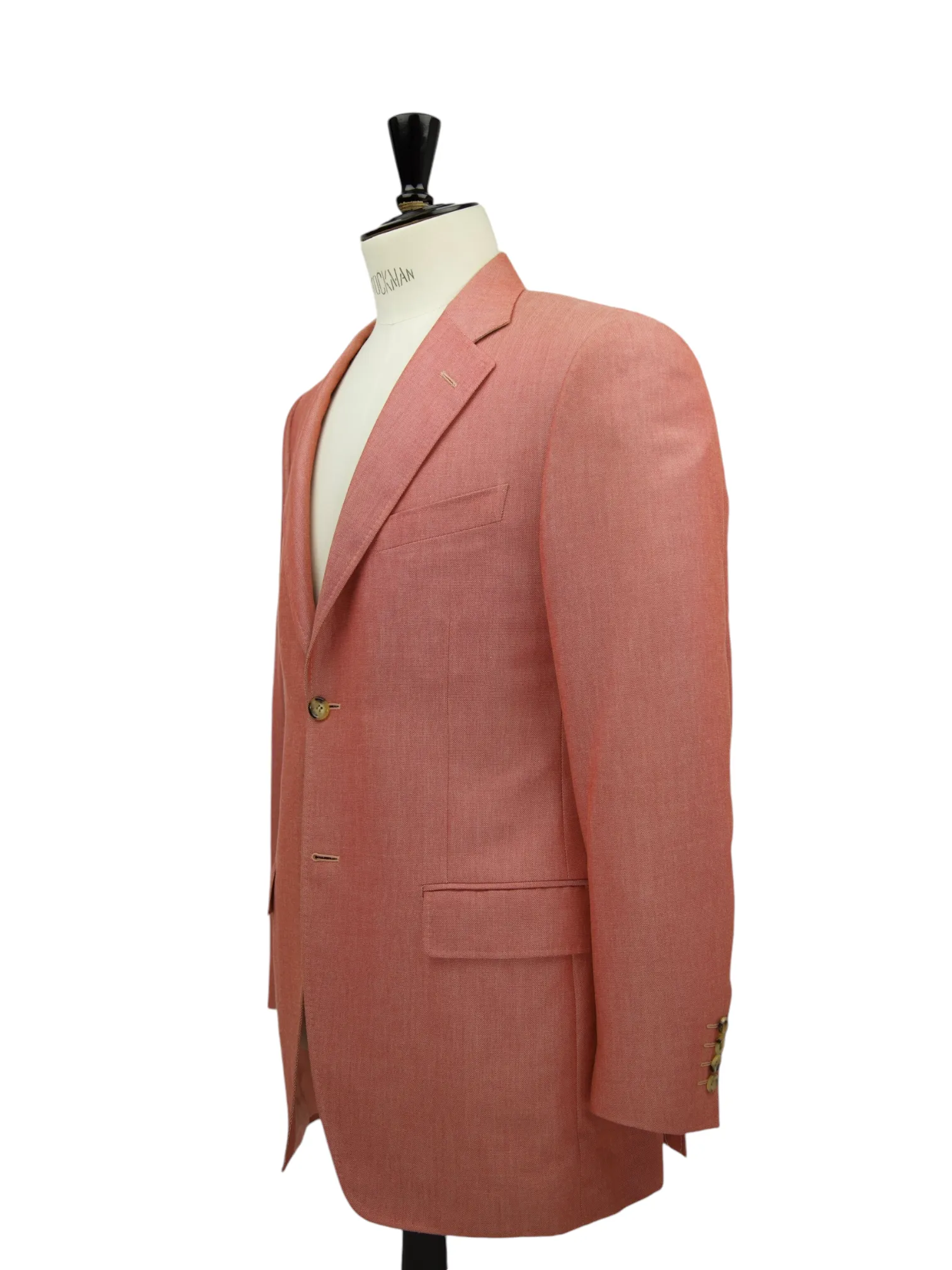 Canali Terracotta Cotton, Bamboo & Silk Pinpoint Jacket