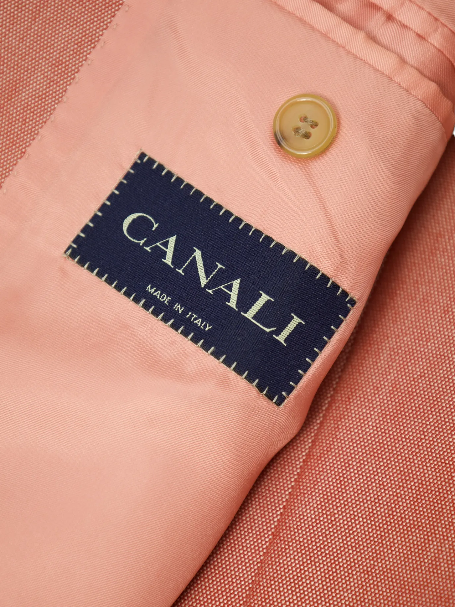 Canali Terracotta Cotton, Bamboo & Silk Pinpoint Jacket