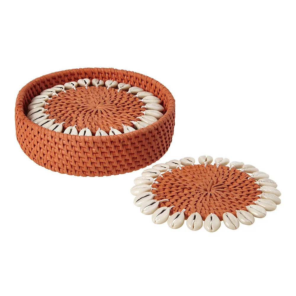 Capiz Coasters, S/4